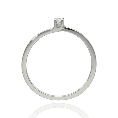 Fehér arany gyűrű 54-es méret (B49062)